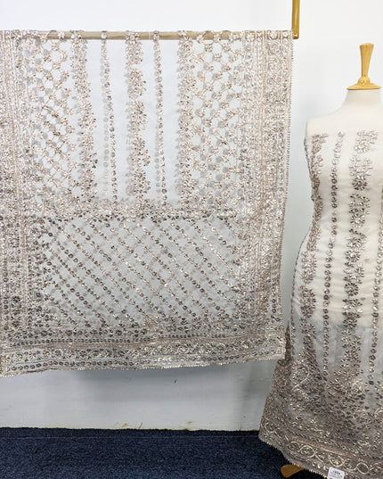 Handmade Full Jaal Gotta Work Dyeable Organza 2PC Unstitched