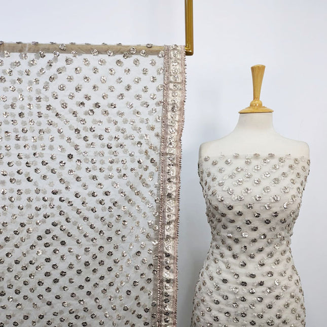 Handmade Full Jaal Akhrot Gotta Work Organza 2PC Unstitched