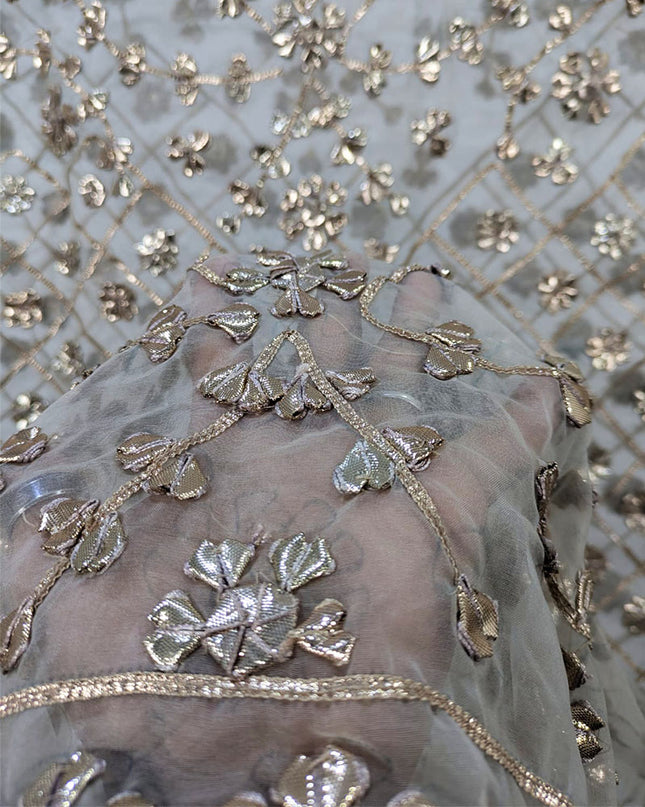 Fancy Organza with Full Jaal Gotta Work Dupatta