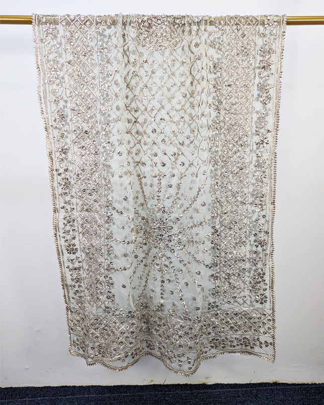 Handmade Full Jaal Gotta Work Organza Dupatta (Ready To Wear)