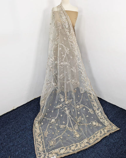 Organza with Handmade Full Jaal Gotta Work Dupatta