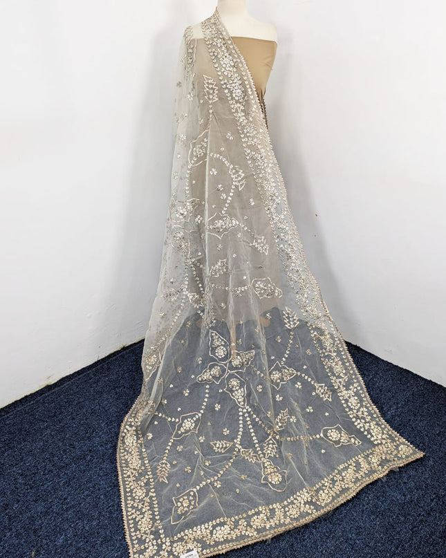 Organza with Handmade Full Jaal Gotta Work Dupatta