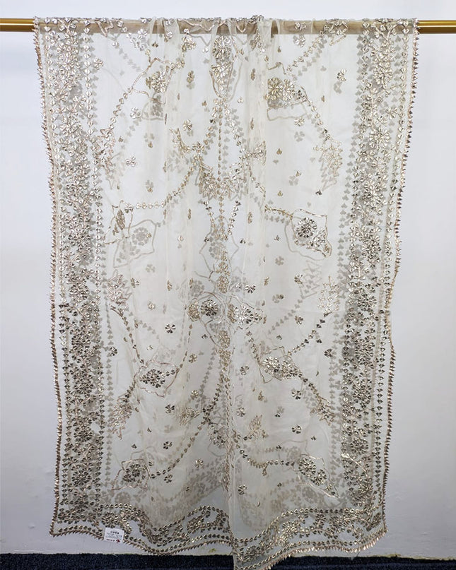Organza with Handmade Full Jaal Gotta Work Dupatta