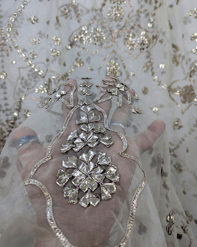 Organza with Handmade Full Jaal Gotta Work Dupatta