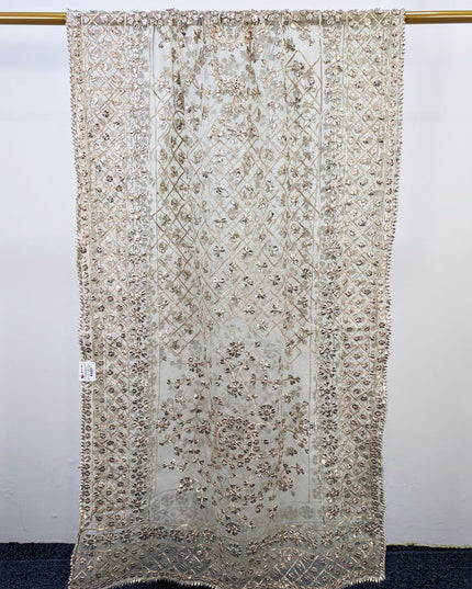 Handmade Full Jaal Gotta Work Organza Dupatta