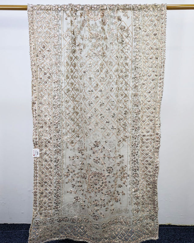 Handmade Full Jaal Gotta Work Organza Dupatta