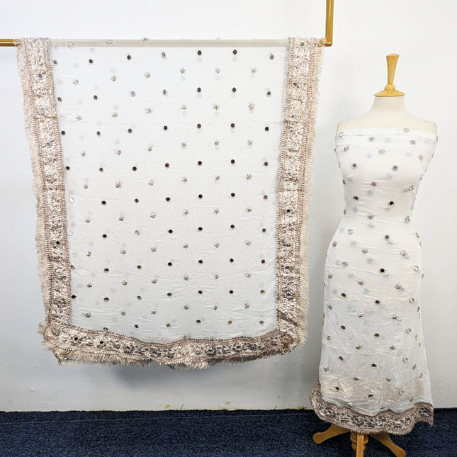 Crinkle Chiffon with Handmade Gotta & Mirror Work 2PC Unstitched