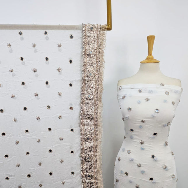 Crinkle Chiffon with Handmade Gotta & Mirror Work 2PC Unstitched