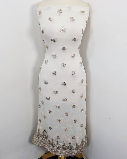 Crinkle Chiffon with Handmade Gotta Work 2PC Unstitched