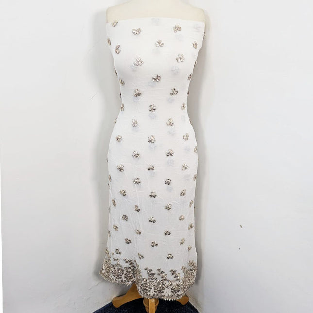 Fancy Crinkle Chiffon with Handmade Gotta Work 2PC Unstitched