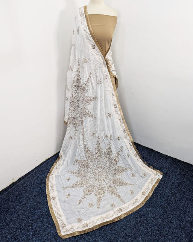 Fancy Silk with Handmade LCD Gotta Work Dupatta