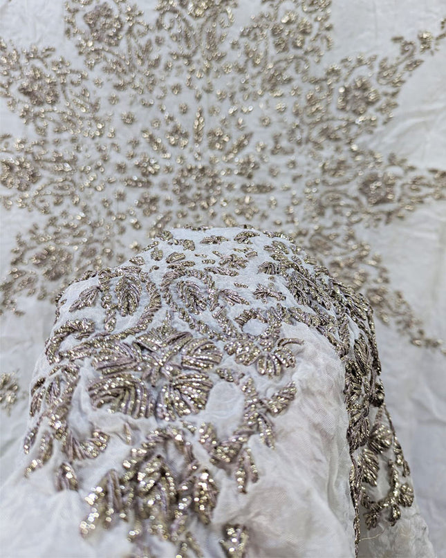 Fancy Silk with Handmade LCD Gotta Work Dupatta