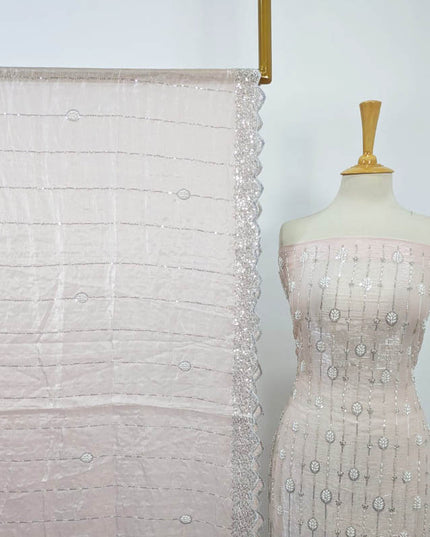 Fancy Net with Front Back Sitara Jaal Work 2PC Unstitched