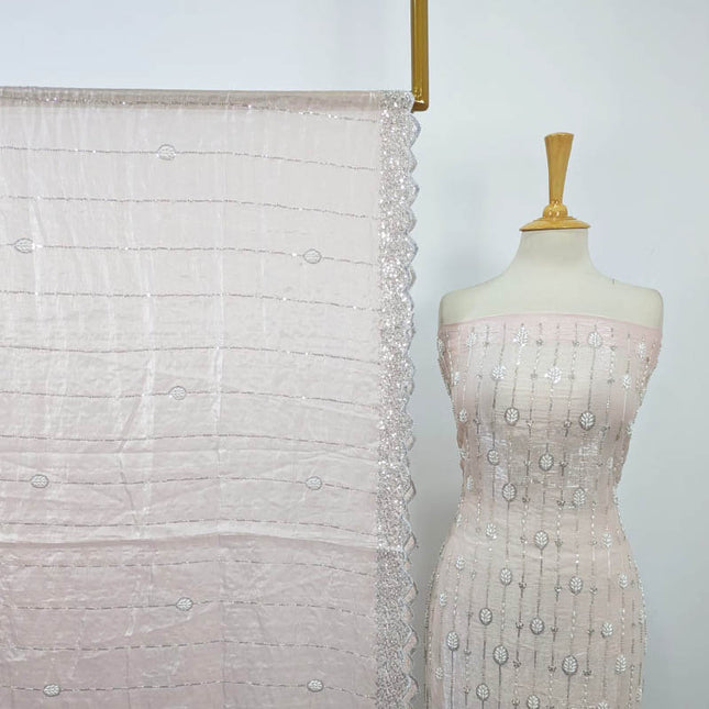 Fancy Net with Front Back Sitara Jaal Work 2PC Unstitched