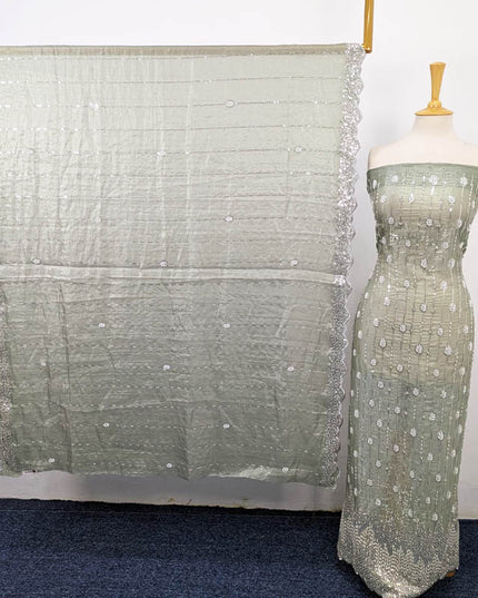 Silk Cut Dana with Embroidered + Siatara Work 2PC Unstitched