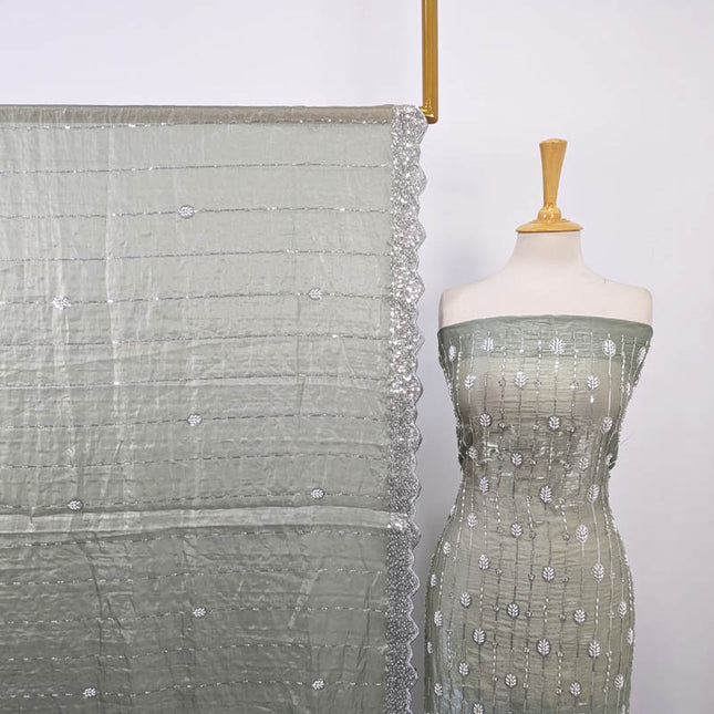 Silk Cut Dana with Embroidered + Siatara Work 2PC Unstitched