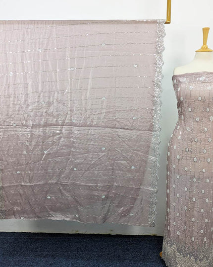 Silk Cut Dana with Embroidered + Siatara Work 2PC Unstitched