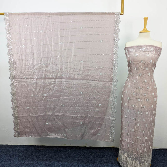 Silk Cut Dana with Embroidered + Siatara Work 2PC Unstitched