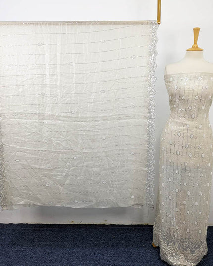 Silk Cut Dana with Embroidered + Siatara Work 2PC Unstitched