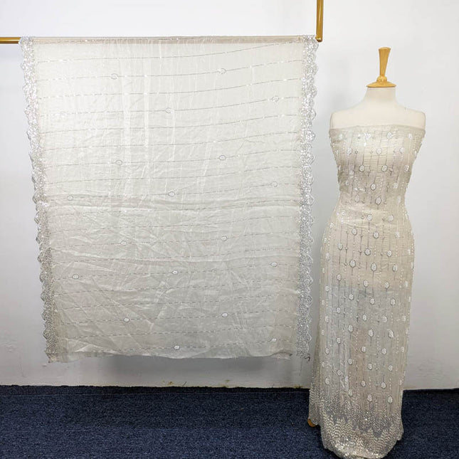 Silk Cut Dana with Embroidered + Siatara Work 2PC Unstitched