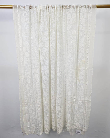 Pure China Crinkle with Tarkashi + Shadow Work Dyeable Dupatta