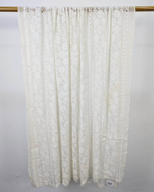 Pure China Crinkle with Tarkashi + Shadow Work Dyeable Dupatta