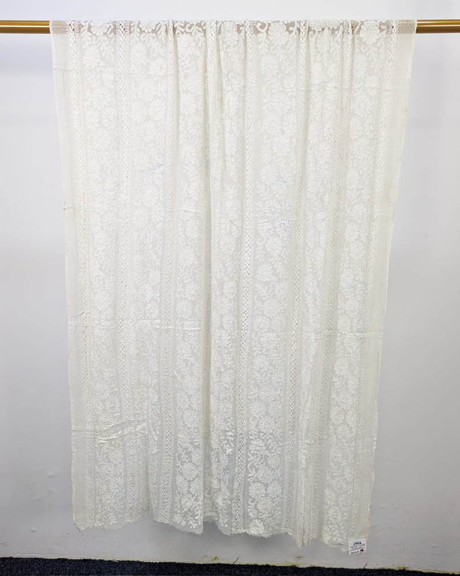 Pure China Crinkle with Tarkashi + Shadow Work Dyeable Dupatta