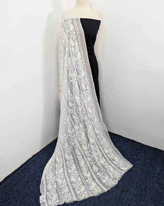 Tarkashi + Shadow Work Pure China Crinkle Dyeable Dupatta