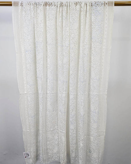 Tarkashi + Shadow Work Pure China Crinkle Dyeable Dupatta