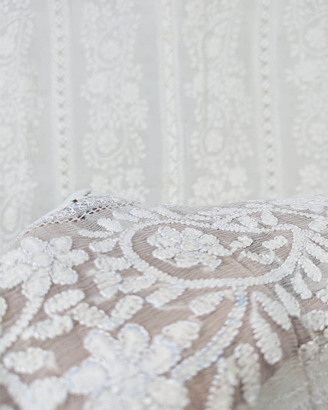 Tarkashi + Shadow Work Pure China Crinkle Dyeable Dupatta