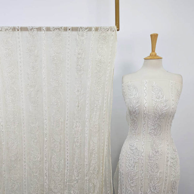 Dyeable Pure China Crinkle with Tarkashi & Shadow Work 2PC Unstitched