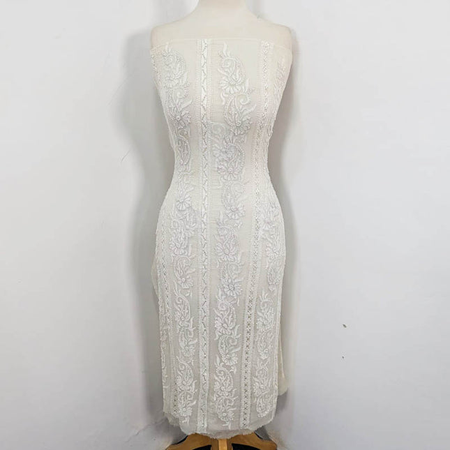 Dyeable Pure China Crinkle with Tarkashi & Shadow Work 2PC Unstitched