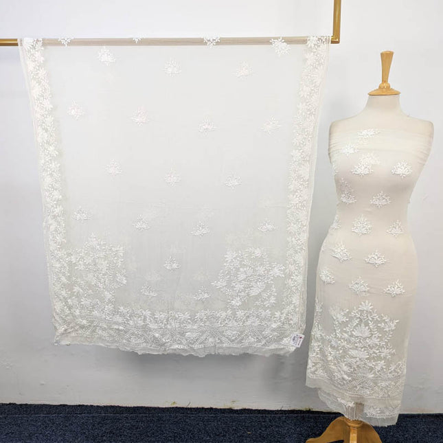 Kacha Pakka Tanka Work Dyeable Pure China Crinkle 2PC Unstitched