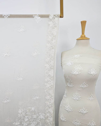 Kacha Pakka Tanka Work Dyeable Pure China Crinkle 2PC Unstitched