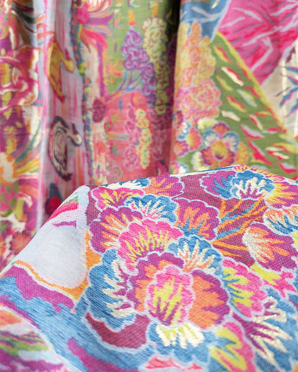 Pure Indian Kani Silk with Zari Work Shawl (Ready To Wear)