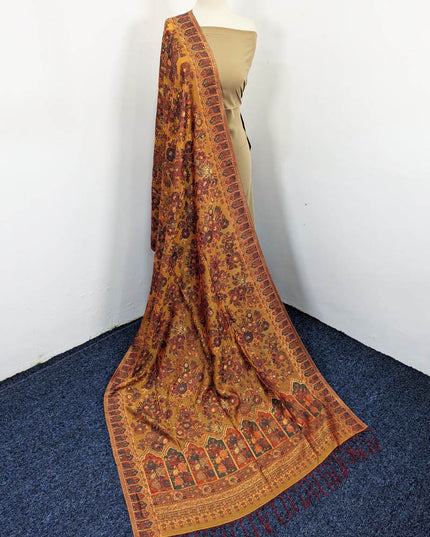 Premium Pure Indian Kani Silk with Zari Work Shawl