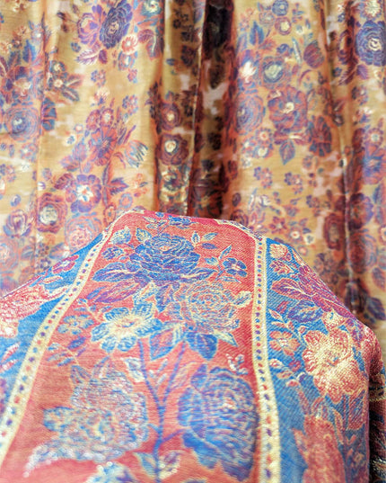 Premium Pure Indian Kani Silk with Zari Work Shawl