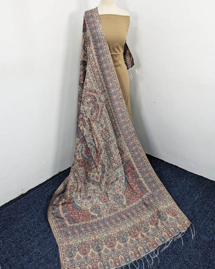 Luxury Pure Indian Kani Silk with Zari Work Shawl