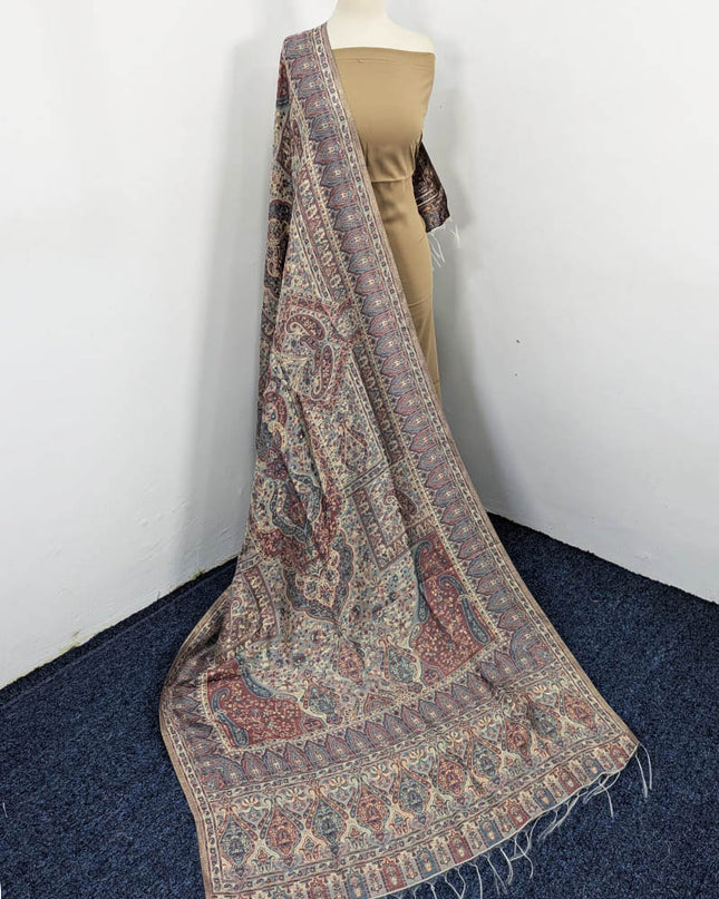 Luxury Pure Indian Kani Silk with Zari Work Shawl