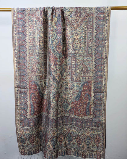 Luxury Pure Indian Kani Silk with Zari Work Shawl