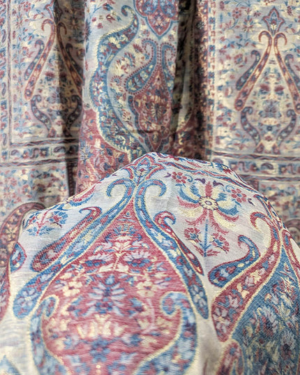 Luxury Pure Indian Kani Silk with Zari Work Shawl