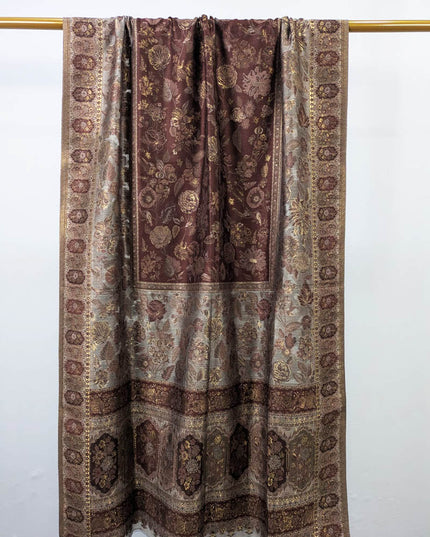 Premium Pure Indian Kani Silk with Zari Work Shawl