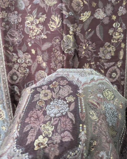 Premium Pure Indian Kani Silk with Zari Work Shawl