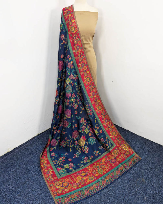 Fancy Pure Indian Kani Silk with Zari Work Shawl