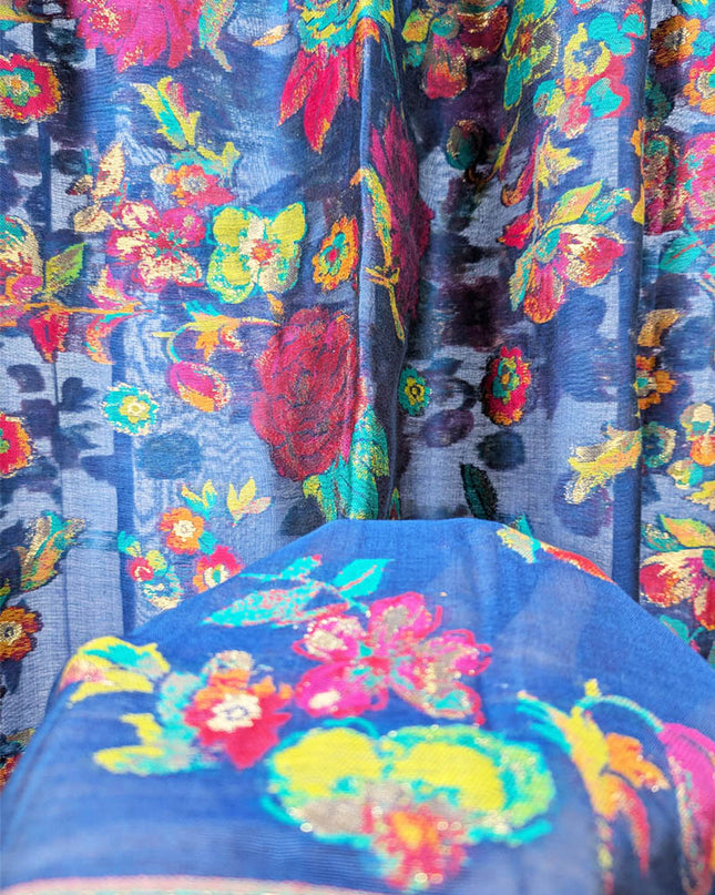 Fancy Pure Indian Kani Silk with Zari Work Shawl