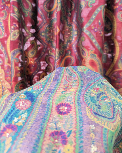 Premium Pure Indian Kani Silk with Zari Work Shawl