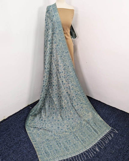 Pure Indian Kani Silk with Zari Work Shawl