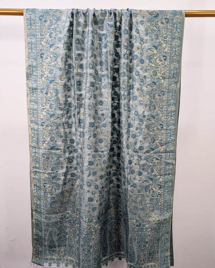 Pure Indian Kani Silk with Zari Work Shawl