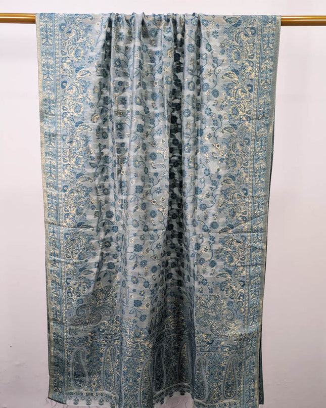 Pure Indian Kani Silk with Zari Work Shawl