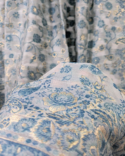 Pure Indian Kani Silk with Zari Work Shawl